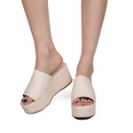 Tamanco Feminino Anabela Salto Médio 170419 Napa Off White