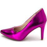 Sapato Feminino Scarpin 1720 Napa Metalizada Pink