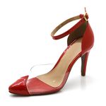 Sapato Feminino Scarpin Salto Alto 1744 Napa Verniz Vermelha