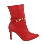 Bota Feminina Cano Médio 1793 Salto Fino Napa Santorini Ferrari