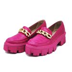 Sapato Feminino Oxford Tratorado 190253 Craquelê e Solado Pink