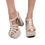 Sandália Feminina Meia Pata Aranha 193002 Napa Off White