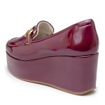 Mocassim Plataforma Feminino Verniz Marsala 170500