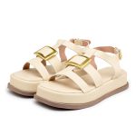 Sandália Feminina Flatform 23430 Gergelim