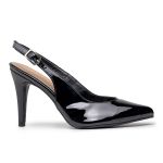 Sapato Social Feminino Scarpin Salto Alto Fino Preto 6021 Preto