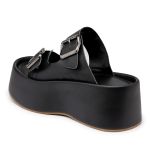 Tamanco Feminino Plataforma Flat Conforto 5000 Preto