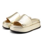 Tamanco Flatform Feminino Plataforma 5300 Napa Floter Ouro