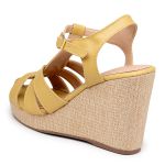 Sandalia Anabela Plataforma Salto Em Corda 190100 Dolce - Rosa