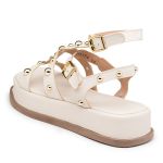Sandália Flatform Papete Feminina 183070 Napa Off White
