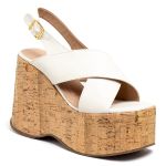 Sandália Feminino Anabela Plataforma 182175 Napa Off White
