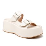 Tamanco Feminino Plataforma Flat Conforto 5000 Off White