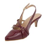 Sapato Social Scarpin Feminino Salto Baixo Fino 6030 Marsala