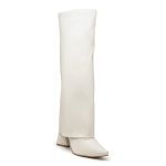 Bota Capa Feminina Off White De Cano Alto 23017
