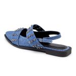 Sapatilha Slingback Rasteira Feminina Bico Fino 184202 Jeans