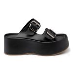 Tamanco Feminino Plataforma Flat Conforto 5000 Preto