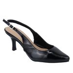 Sapato Social Feminino Scarpin Salto Baixo Fino Preto 6031 Preto