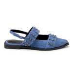 Sapatilha Slingback Rasteira Feminina Bico Fino 184202 Jeans