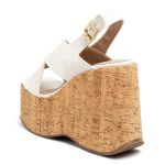 Sandália Feminino Anabela Plataforma 182175 Napa Off White
