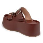 Tamanco Feminino Plataforma Flat Conforto 5000 Cacau