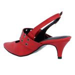 Sapato Social Scarpin Feminino Salto Baixo Napa Vermelho 6022