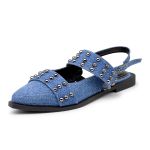 Sapatilha Slingback Rasteira Feminina Bico Fino 184202 Jeans