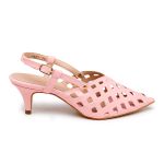 Sandalia Scarpin Salto Baixo Slingback Bico Fino 6033 Santorine Lady- Margarida