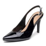 Sapato Social Feminino Scarpin Salto Alto Fino Preto 6021 Preto