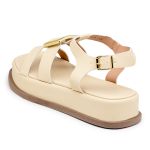 Sandália Feminina Flatform 23430 Gergelim