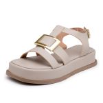 Sandália Feminina Flatform 23430 Aveia