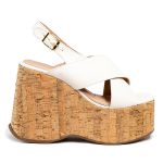 Sandália Feminino Anabela Plataforma 182175 Napa Off White