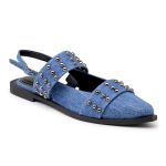 Sapatilha Slingback Rasteira Feminina Bico Fino 184202 Jeans