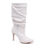 Bota Feminina Cano Médio Slouchy 1714 Napa Off White