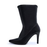 Bota Feminina Estilo Meia Cano Médio 1769 Stretch Preto