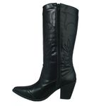 Bota Feminina Texana Cano Longo Com Bordado 23007 Napa Preta