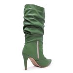 Bota Feminina Cano Médio Slouchy 1714 Napa Verde Oliva