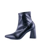 Bota Feminina Salto Médio Triangular 182125 Stretch Preto