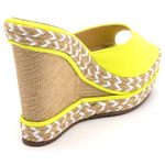 Tamanco Feminino Anabela com Sisal 4051 Napa Lemon