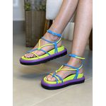 Sandalia Birken Papete De Amarrar Feminina Em Napa Verde 183200