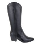 Bota Western Texana Feminina Country Cano Médio 23148 Floter Preto