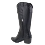Bota Western Texana Feminina Country Cano Médio 23148 Floter Preto
