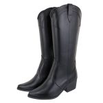 Bota Western Texana Feminina Country Cano Médio 23148 Floter Preto