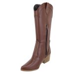Bota Western Texana Feminina Country Cano Médio 23148 Floter Cacau