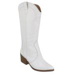 Bota Western Texana Feminina Country Cano Médio 23148 Siena Branco