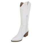 Bota Western Texana Feminina Country Cano Médio 23148 Siena Branco
