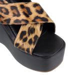 Sandália Feminino Anabela Plataforma 182175 Onça Shine