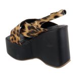 Sandália Feminino Anabela Plataforma 182175 Onça Shine