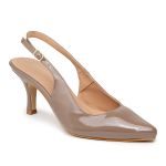 Sapato Social Feminino Scarpin Salto Baixo Fino 6031 Taupe