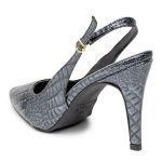 Scarpin Mule De Salto Alto Slingback Electra Preto 6021
