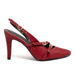 Scarpin Mule De Salto Alto Slingback 6020 Velvet Malbec
