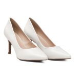 Sapato Feminino Scarpin Salto Fino Napa Off White 183000